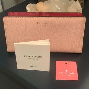 Kate Spade New York Darcy Large Slim Bifold Leather Wallet